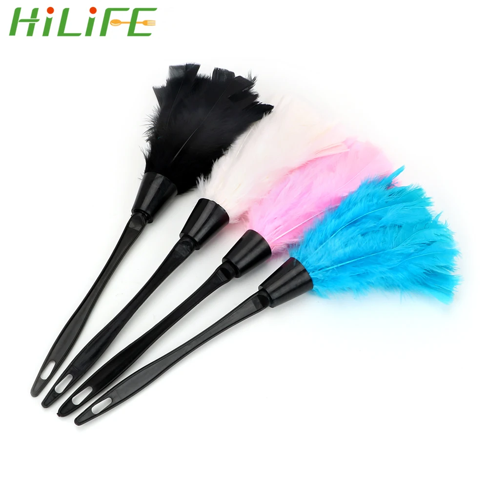 

HILIFE For Furniture Car Clean Soft Turkey Feather Duster 4 Colors Household Home Cleaning Tools Long Handle Dust Brush