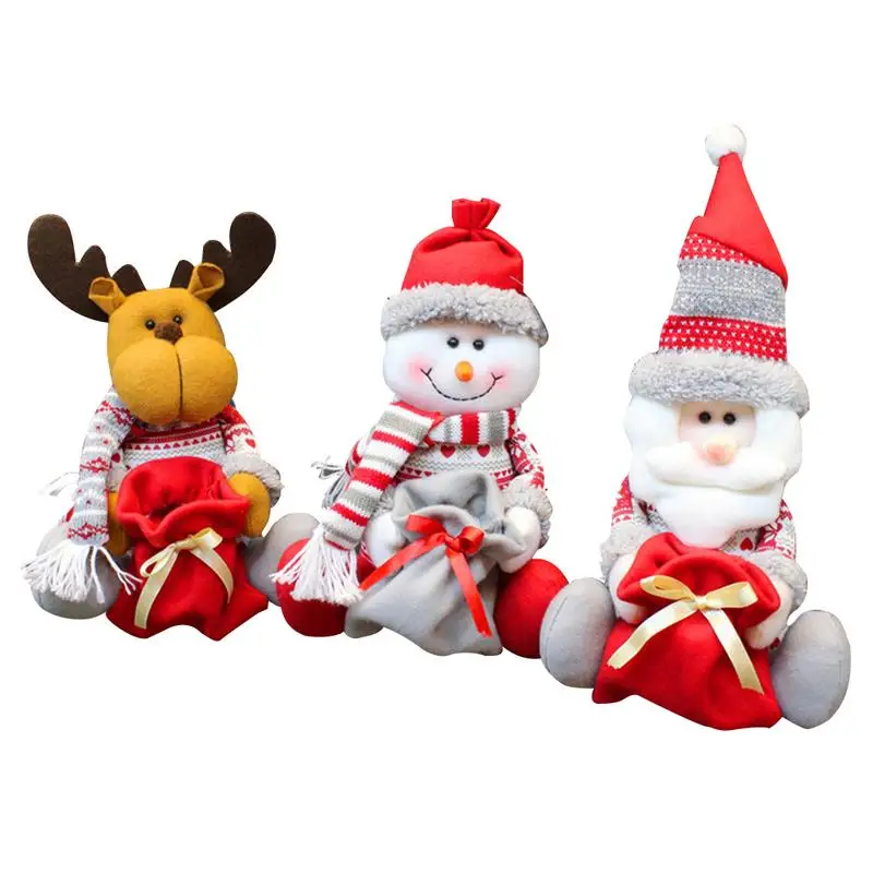 

Christmas Ornament Decoration Christmas Santa Claus Old Man Snowman Elk Cloth Doll Christmas Gift Decoration Props Xmas Navidad