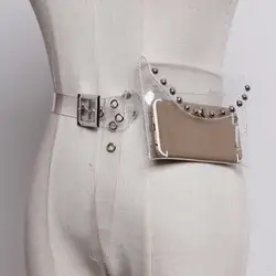 SHENGPALAE Новинка весны 2019 прозрачный устьица мода мини сумка карманы двойного назначения высокое качество ПВХ ремни для женщин QD010