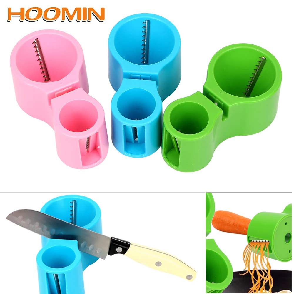 

HOOMIN Spiral Vegetable Slicers Spaghetti Maker Knife Knife Sharpener Sharpener Grater Premium Noodle Cutter Practical Tools