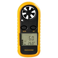 Горячая Gm816 Цифровой ручной анемометр, карманный цифровой анемометр с ЖК-дисплеем для измерения скорости ветра, температуры A