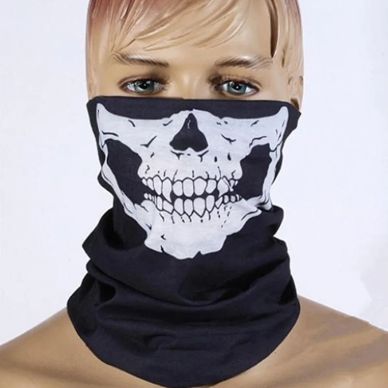 

Skull Pattern Wind-proof Magic Scarf Face Mask Sports Masks Cycling Bike Bicycle Riding Head Scarf Scarves Outdoor Turban