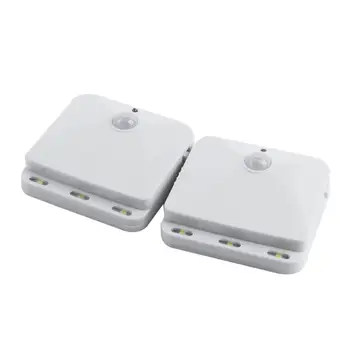 

2 PCS/SET Small Size Indoor Sensor Brite Motion Activated LED Lights,White