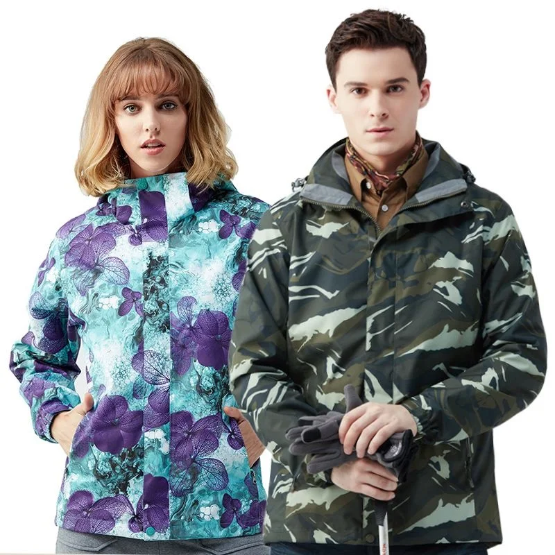 Winter Outdoor Vrouwen 3 In 1 Trekking Skiën Wandelen Jassen Vrouwelijke Winddicht Thermische Polar Fleece Inner Twee stuk Camouflage jas Winter Outdoor Vrouwen 3 In 1 Trekking Skiën Wandelen Jassen Vrouwelijke Winddicht Thermische Polar Fleece Inner Twee stuk Camouflage jas