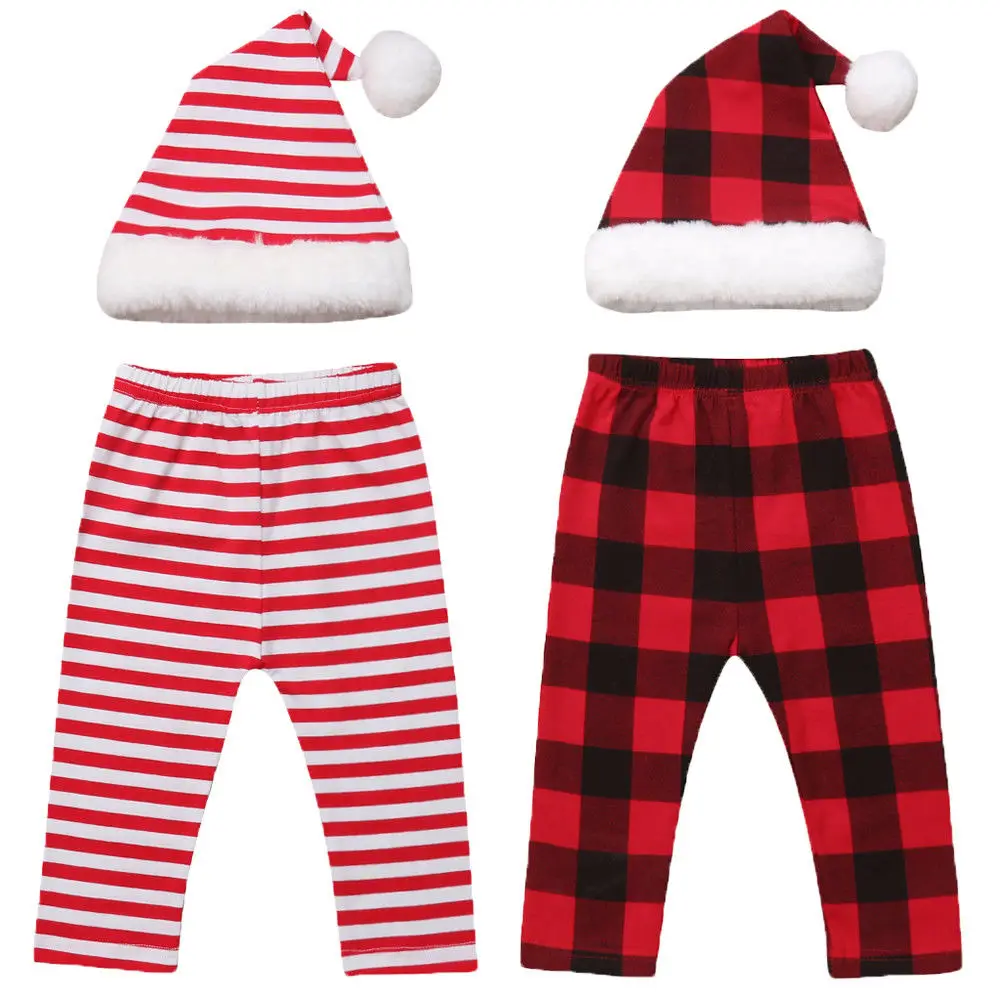 

2PCS Pudcoco XMAS Christmas Newborn Baby Girls Boys Santa Hat Pants Outfits Set Photo Props Costume