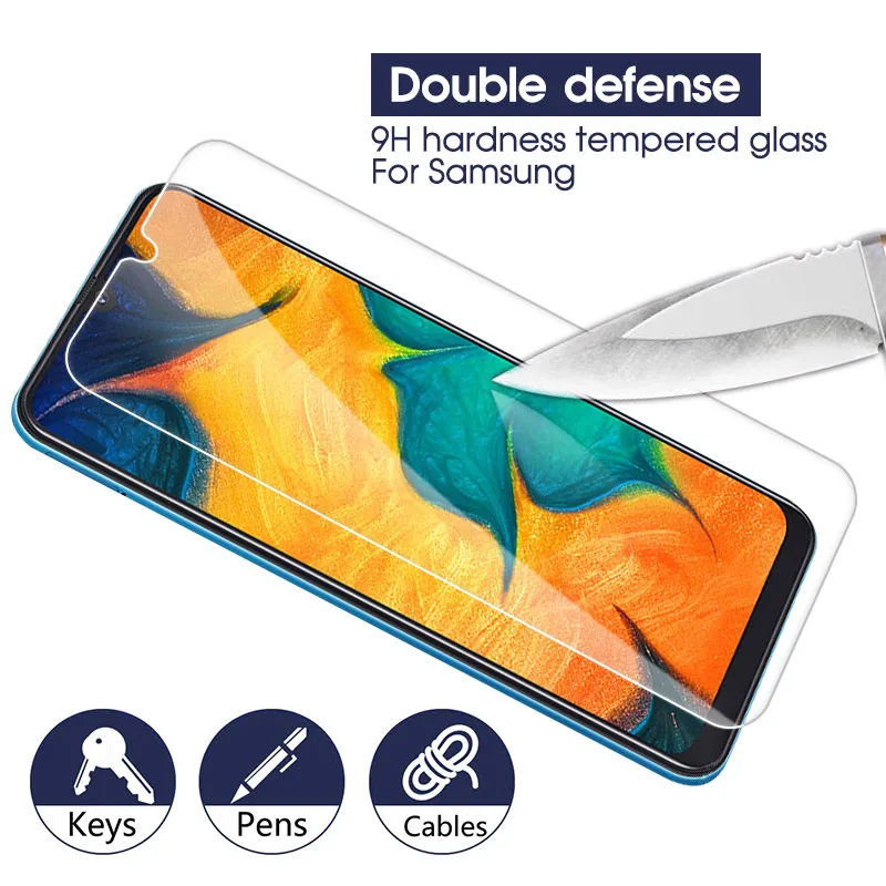 Защитное стекло для экрана Samsung Galaxy A50 A30 A10 M30 M20 M10 9H защитная пленка из закаленного