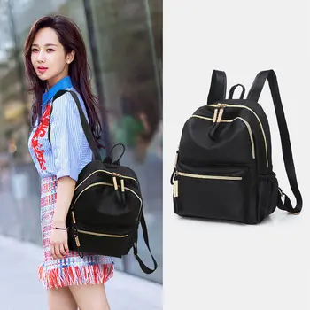 

Fashion Women Girls Mini Oxford Black Backpack Rucksack School Bag Travel Backpack