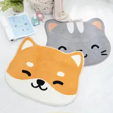 LanLan мультяшный в виде животных водопоглощающий Противоскользящий флокирующий коврик для кухонного туалета