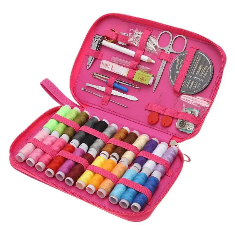 

24 Colors DIY Sewing Box Multi-function Travel Sewing Kit Needle Thread Threader Tape Scissor Storage Box Sewing Set Tools