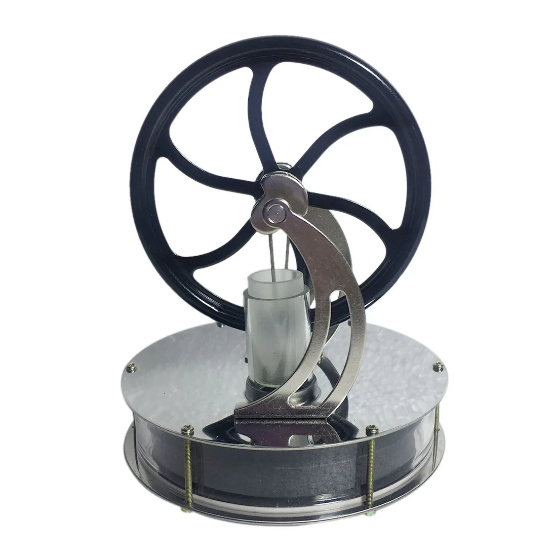 

Surwish 2019 New Disassembled Low Temperature Stirling Engine with Big Flywheel Age 6+ Physics Class School Drop Shipping Black