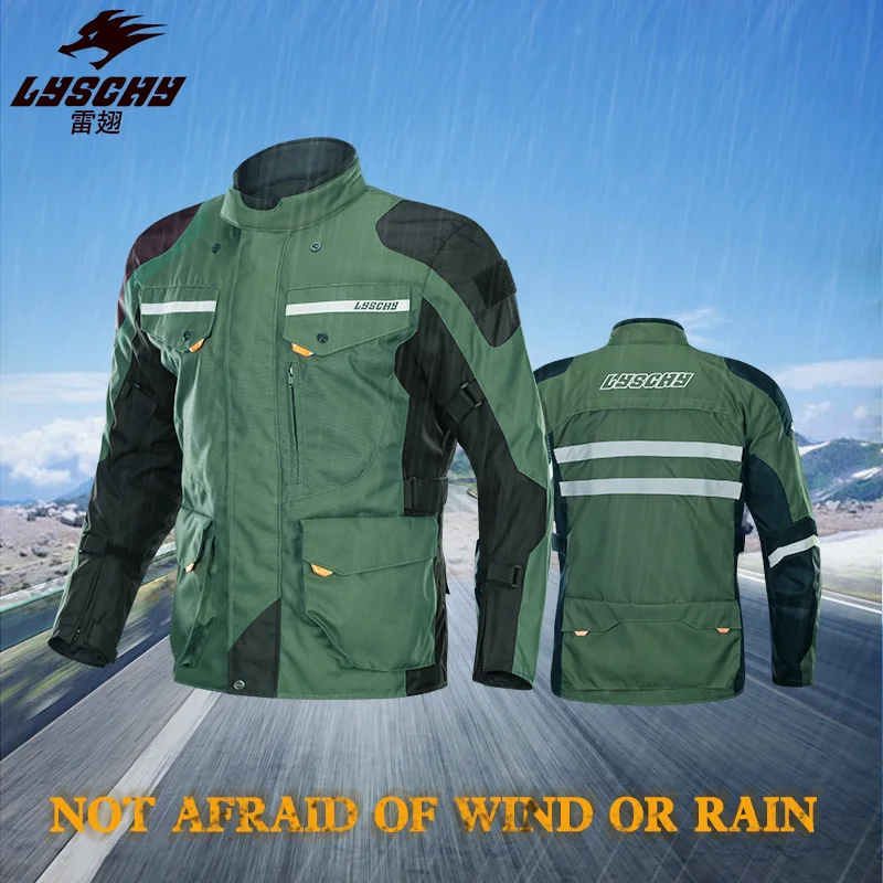 US $110.40 LYSCHY Men Motorcycle Jacket Motorbike Riding Jacket Windproof Motorcycle Full Body Protective Gear Armor Autumn Winter Clothing