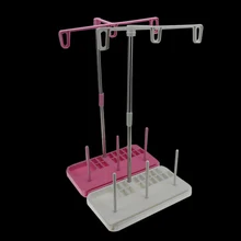 Hilo de bordar 3 carretes soporte estante de coser acolchado para el hogar máquina de coser DIY accesorios para herramientas de costura