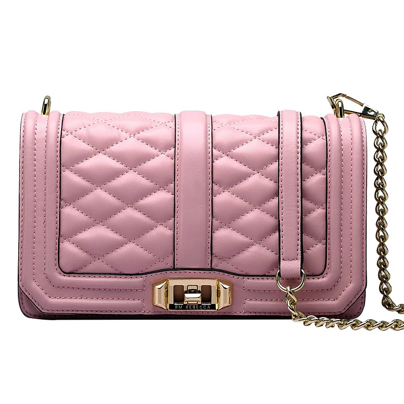 

Luxury Real Genuine Leather Chain Handbags Ladies Crossbody Handbag Bags Stripe Bussiness Messenger Bag