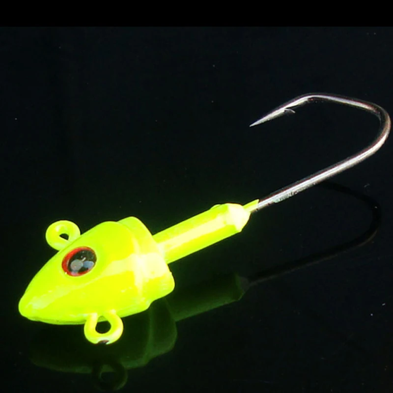 

2 Pcs/Set Fishing Hook 21g 28g 45g Jig Head Hook For Soft Shad Lure Strong Jig Head Jigging Bait Lead Lure Fishing Accessories