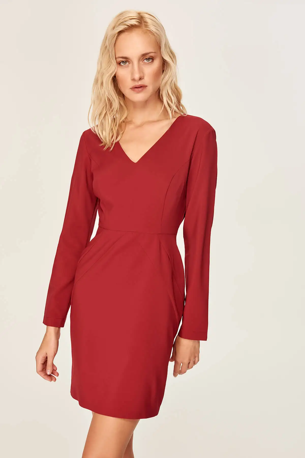 

Trendyol Bordeaux Classic Dress TOFAW19AA0158