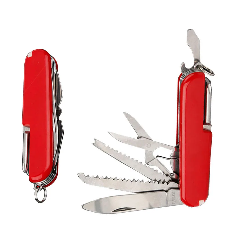 

High quality 5-11 open multi-function stainless steel Swiss cutters multi-function combination outdoor folding gift cutters