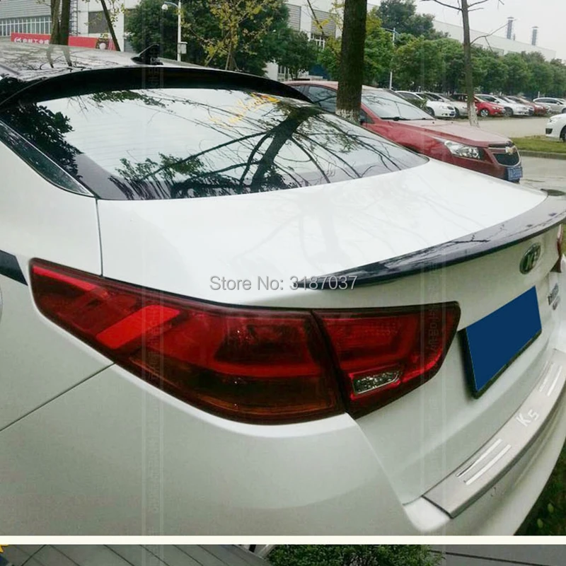 Для kia K5 спойлер Optima 2014 2015 АБС пластик Неокрашенный цвет задняя крышка для