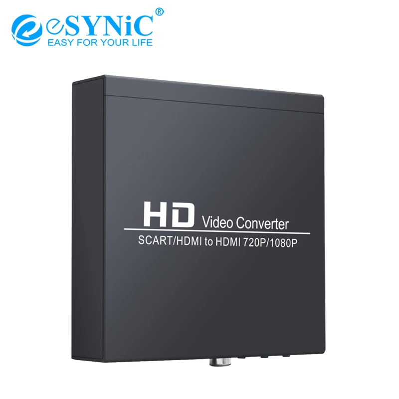 Esynic 1080 P scart HDMI к конвертер с 3 5 мм для наушников коаксиальный стерео аудио HDTV STB PS3