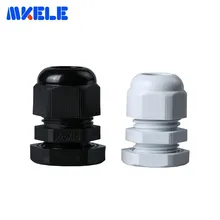 10pcs M20x1.5 Waterproof Cable Gland Black White Ip68 Connector Plastic Nylon Cable Glands Screw Joints For 6-11mm Cable