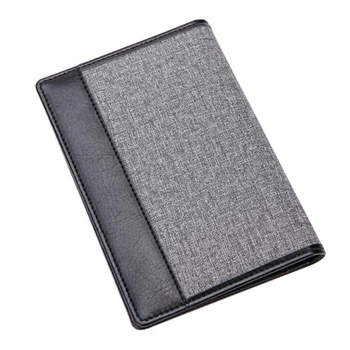 

Casual Business Bifold Men Wallet PU Leather Credit Card Holder Bifold Passport Case Linen Multifunction Clutch Wallets Male