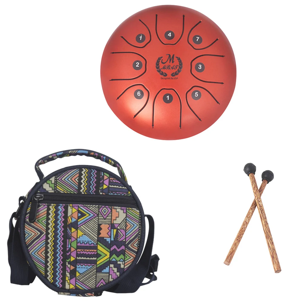 

MEIBEITE Creative 5.5" Steel Tongue Drum Set Music Instrument Water-Based Paint Surface Nuisance-Free Wear-Resistant Unique Drum