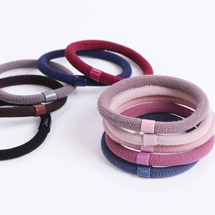 

Elastic Hair Band For Women Solid Casual Rubber Band For Girls Ponytail Holder Hair Rope Thick Hair Ring Highly Stretchable
