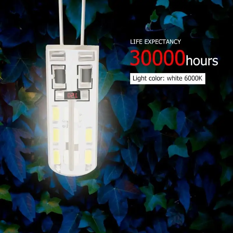 

1PC 20W G4 Halogen Lamp 12V Warm White 360 Beam JC Clear Halogen Bulb Light Silicone Corn Bulb Light