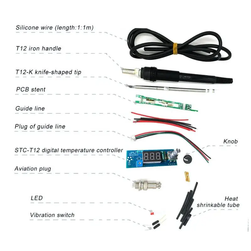 Electrical Unit Soldering Iron Digital Temperature Controller Station LED DIY Kits For T12 Use Handle Default K Head Electrical Unit Soldering Iron Digital Temperature Controller Station LED DIY Kits For T12 Use Handle Default K Head