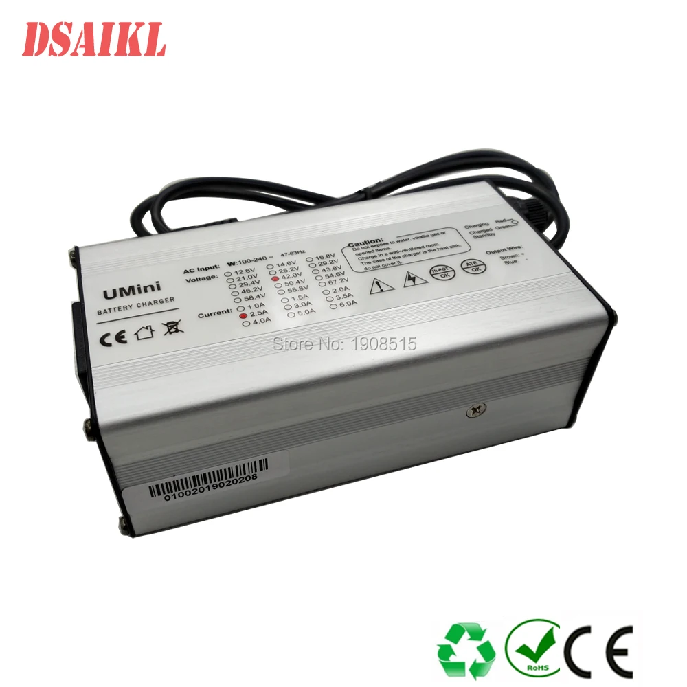 Excellent electric bike battery 36V battery aluminum charger for 10S ebike 42V 2A 2.5A battery 4