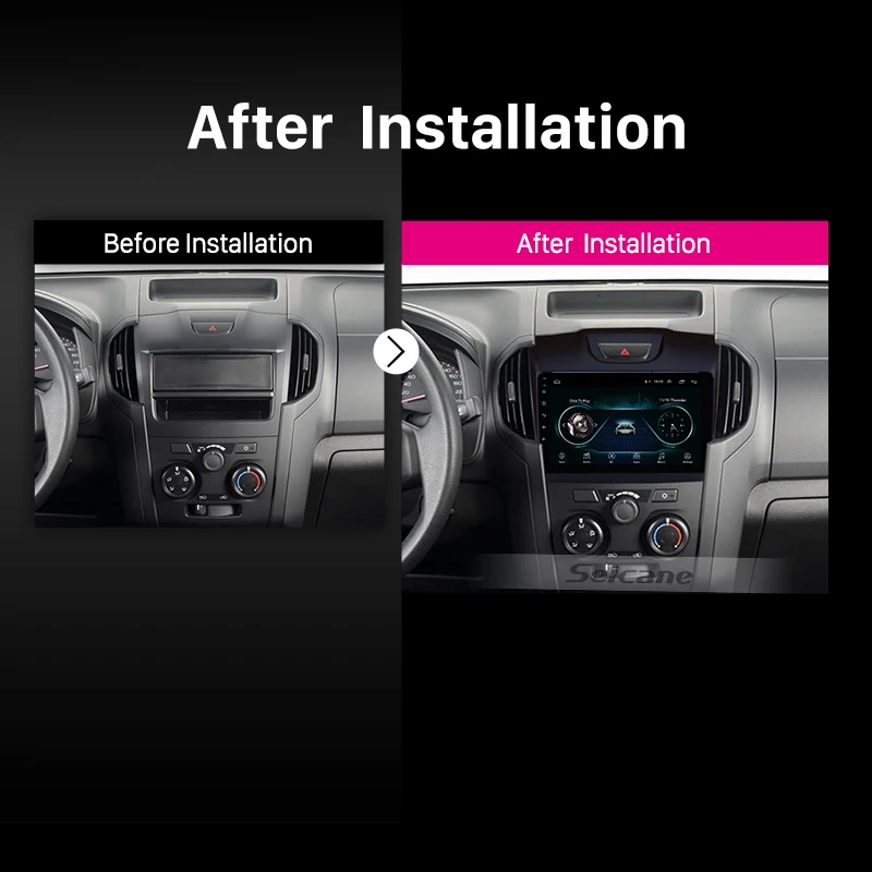 Pаспродажа Seicane 2Din 9 дюймов Android 8,1 font b gps b font Автомагнитола стерео для Isuzu D MAX Chevrolet S10 2015 2016 2017 2018 Wifi bluetooth головное устройство