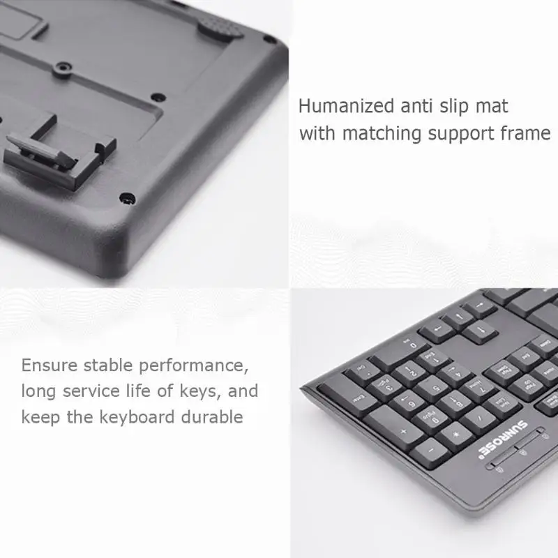 Sunrose Mk10 защита от брызг Usb Проводная клавиатура 104 клавиш+ мышь набор для домашнего офиса компьютерная игровая клавиатура и мышь комбо для Ga