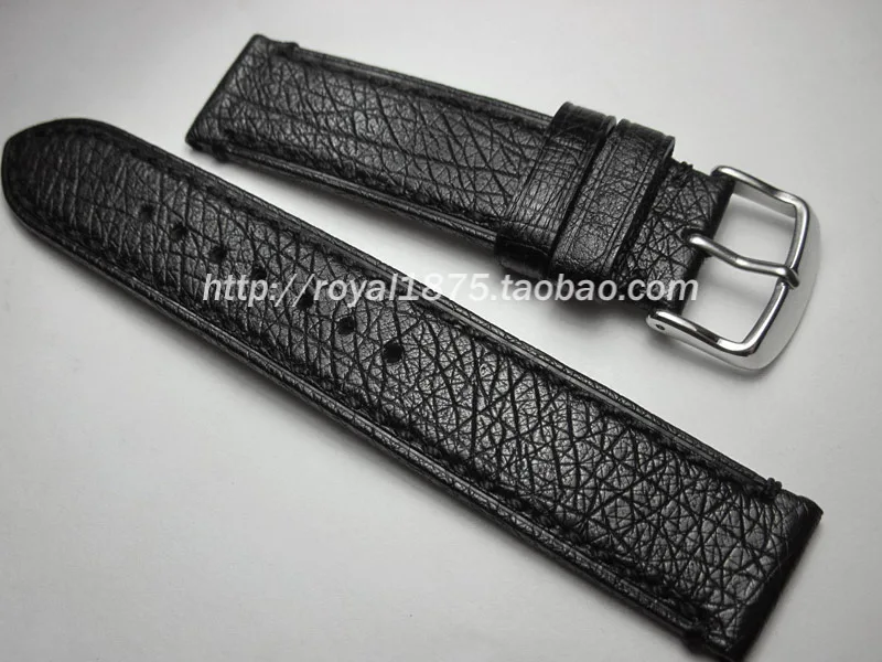 

20mm black soft fashion Handmade Ostrich skin Genuine Leather Watchbands Wrist Watch Band Strap Belt for branded watch replace