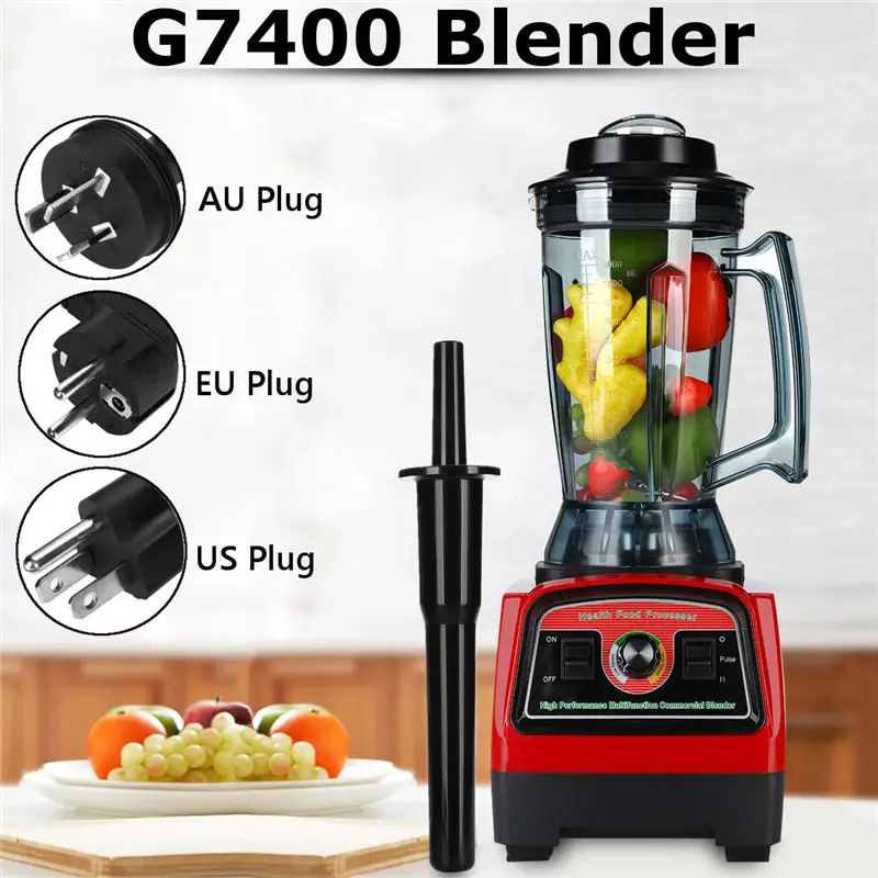 

G7400 Blender with Blender Tamper EU/US/AU Plug 2800W 110V/220V Create Friction Heat Stainless Steel Blades 3 Adjustable Speed