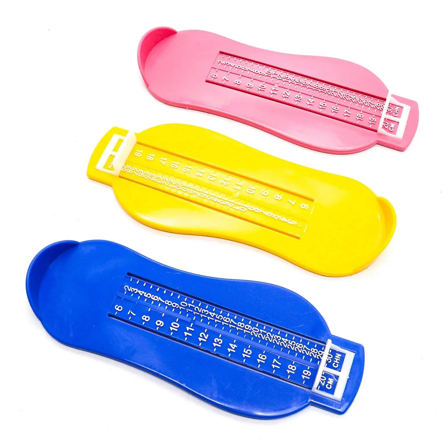 3 шт. Детские измерительные приборы для ног детский измеритель расстояния инструмент, розовый, синий, желтый