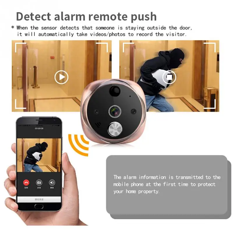 

Remote Monitoring Doorbell WIFI Smart Visible Digital Door Viewer SN-W1