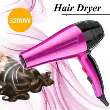 3200 Вт Мощные профессиональные салонные для волос сушилка отрицательных ионов Фен электрический фен горячий/холодный ветер с воздуха отсоединяющаяся насадка