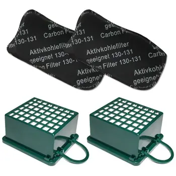 

filter set 2 (odor / activated carbon / AGF ) + 2 (HEPA (micro) / micro/ hepa filter) suitable for Vorwerk Kobold VK 130 131 SC