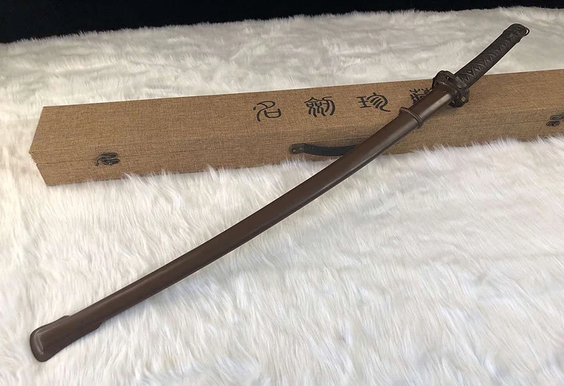 

95 soldier's sword Straight Blade Hand-made T10 steel folded Functional real Sword Japanese Samurai Sword Katana