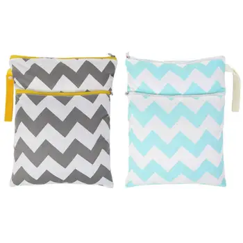

Baby Nursing Pads Wet Dry Diaper Bag Single Zipper Sanitary Pad Waterproof Reusable Bag Stroller Accessory Nappy Organizer Bag