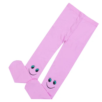 

Pudcoco Girls Tights Cute Smile Face Design Dance Party Tights for Toddler Girls infant 4-9 Years