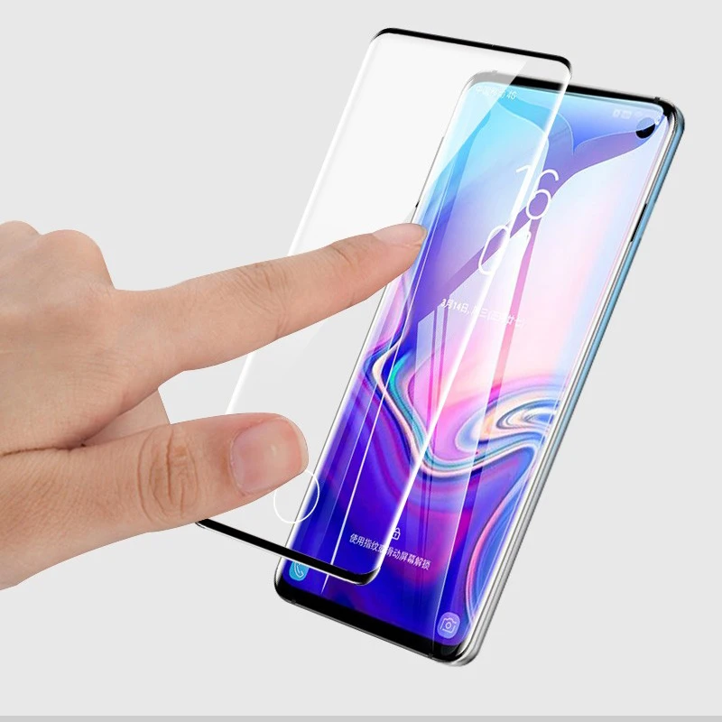 3D защитное стекло с закругленными краями для Samsung Galaxy s10 plus объективом камеры
