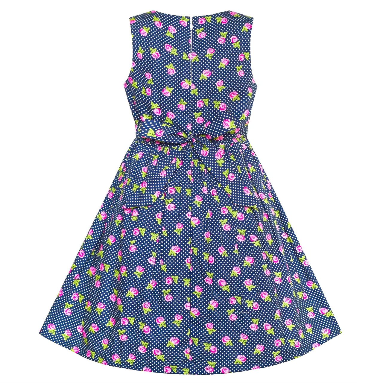 Sunny Fashion платья для девочек платье Пурпурный Цветок Лето Повседневная одежда