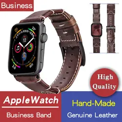 Бизнес человек для женщин пояса из натуральной кожи ремешок для apple watch series 4 3 2 1, сменный браслет наручных часов ремень один тур 40 мм 44