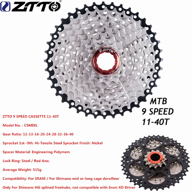 sprocket 9 speed 40t