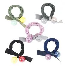 5 шт. Волосы Галстуки Свежий Простой Эластичный круглый шар волосы на кольцевом креплении аксессуары для волос, резинки конский хвост держатели для женщин девушек Дамы