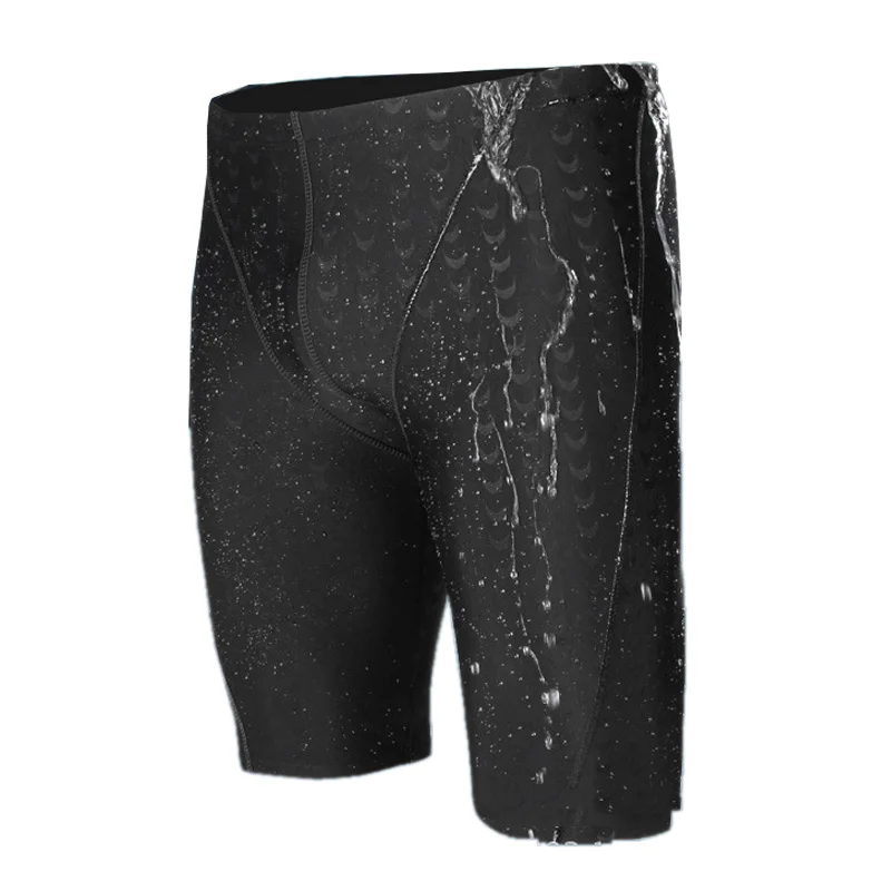 

Sharkskin men's swimming swim trunks Shorts Tight long racing Quick dry waterproof men swimwear Professional sport shorts Briefs