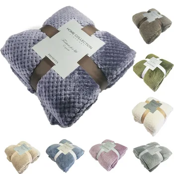 

Super Soft Blanket Flannel Aircraft Sofa Office Children Blanket Towel Travel Fleece Mesh Portable Car Travel Cover Blanket 49