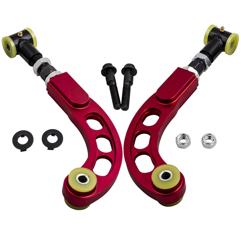 For Scion TC 2005 2010 Red Front & Rear Camber Kit Rear+Front Bolt Camber Control Arm Kit