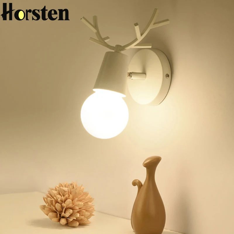 

Nordic Adjustable LED Wall Lights Creative Deer Antlers Wall Lamps Bedroom Reading Sconce Wall Mounted Children Room Lighting