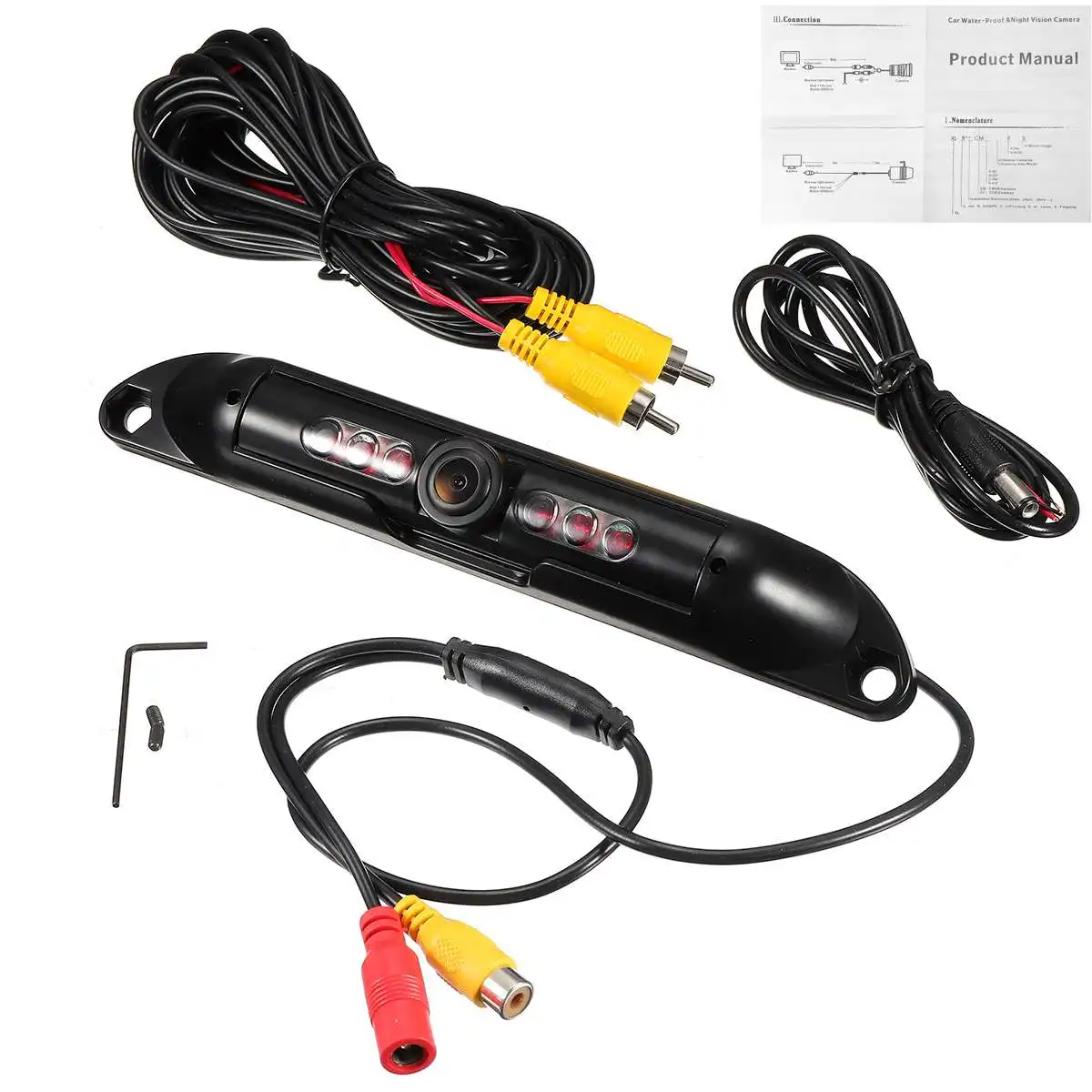 

12V Car License Plate Rear View Reverse Backup HD Camera IR Night Vision Waterproof Vehicle Camera for Car Rearview Monitor